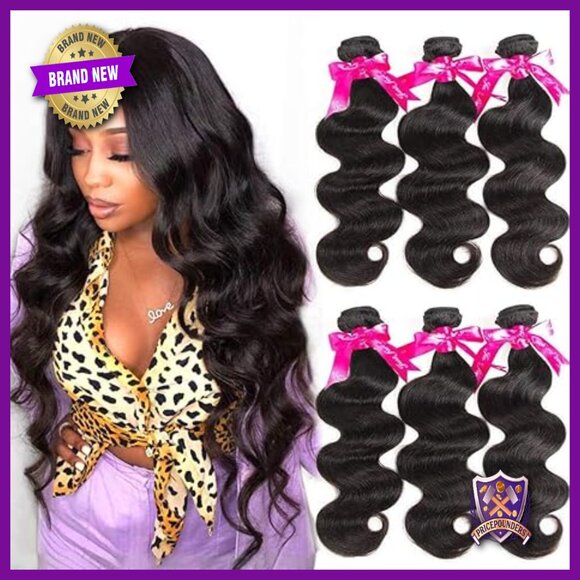 Brazilian Body Wave Human Hair Extensions 3 Bundles 16 18 20 Inches main image 5
